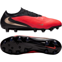 Nike Phantom 6 Low Pro (AG) Artificial Grass Football Boots Black Bright Red Gold
