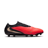 Nike Phantom 6 Low Pro (AG) Artificial Grass Football Boots Black Bright Red Gold