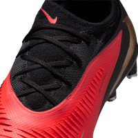 Nike Phantom 6 Low Pro (AG) Artificial Grass Football Boots Black Bright Red Gold