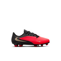 Nike Phantom 6 Low Club (MG) Grass/Artificial Grass Football Boots Toddlers Black Bright Red Gold