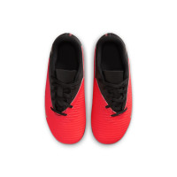 Nike Phantom 6 Low Club (MG) Grass/Artificial Grass Football Boots Toddlers Black Bright Red Gold