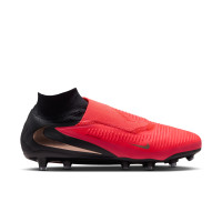 Nike Phantom 6 High Pro (AG) Artificial Grass Football Boots Black Bright Red Gold