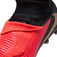 Nike Phantom 6 High Pro (AG) Artificial Grass Football Boots Black Bright Red Gold