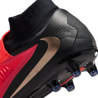 Nike Phantom 6 High Pro (AG) Artificial Grass Football Boots Black Bright Red Gold