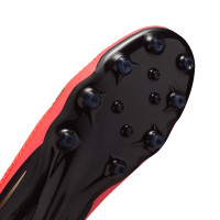 Nike Phantom 6 High Pro (AG) Artificial Grass Football Boots Black Bright Red Gold