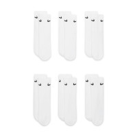 Nike Padded Everyday Crew Socks 6-Pack Kids White Black
