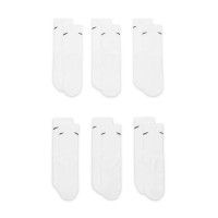 Nike Padded Everyday Crew Socks 6-Pack Kids White Black