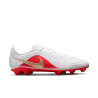 Nike Tiempo Maestro Club (MG) Grass/Artificial Grass Football Boots White Bright Red Gold