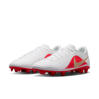 Nike Tiempo Maestro Club (MG) Grass/Artificial Grass Football Boots White Bright Red Gold