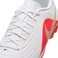 Nike Tiempo Maestro Club (MG) Grass/Artificial Grass Football Boots White Bright Red Gold