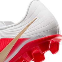 Nike Tiempo Maestro Club (MG) Grass/Artificial Grass Football Boots White Bright Red Gold