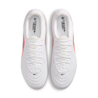 Nike Tiempo Maestro Academy (SG) Iron Stud Anti-Clog Football Boots White Bright Red Gold