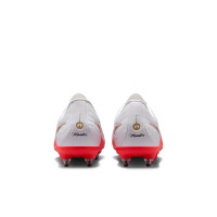 Nike Tiempo Maestro Academy (SG) Iron Stud Anti-Clog Football Boots White Bright Red Gold