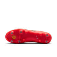 Nike Tiempo Maestro Academy (SG) Iron Stud Anti-Clog Football Boots White Bright Red Gold