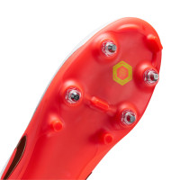 Nike Tiempo Maestro Academy (SG) Iron Stud Anti-Clog Football Boots White Bright Red Gold
