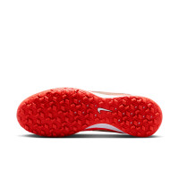 Nike Tiempo Maestro Academy (TF) Turf Voetbalschoenen Wit Felrood Goud