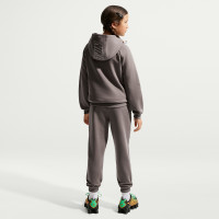 Nike Sportswear Club Fleece Hooded Trainingspak Kids Donkergrijs Lichtgrijs