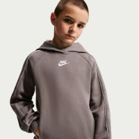 Nike Sportswear Club Fleece Hooded Trainingspak Kids Donkergrijs Lichtgrijs