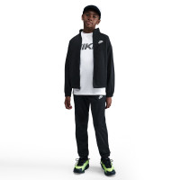 Nike Sportswear Full-Zip Kids Tracksuit Black White