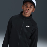Nike Sportswear Full-Zip Kids Tracksuit Black White