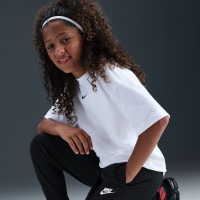 Nike Sportswear Full-Zip Kids Tracksuit Black White