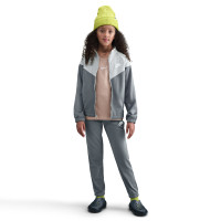 Nike Sportswear Full-Zip Kids Tracksuit Dark Grey Light Grey White