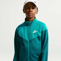 Nike Sportswear Full-Zip Kids Tracksuit Teal Light Green White
