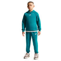 Nike Sportswear Club Fleece Trainingspak Hooded Kids Turquoise Wit