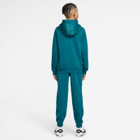 Nike Sportswear Club Fleece Trainingspak Hooded Kids Turquoise Wit