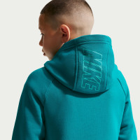 Nike Sportswear Club Fleece Trainingspak Hooded Kids Turquoise Wit