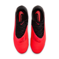 Nike Phantom 6 Low Pro (FG) Gras Football Boots Black Bright Red Gold