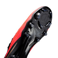Nike Phantom 6 Low Pro (FG) Gras Football Boots Black Bright Red Gold