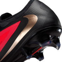 Nike Phantom 6 Low Pro (FG) Gras Football Boots Black Bright Red Gold