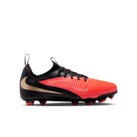 Nike Phantom 6 Low Academy (MG) Grass/Artificial Grass Football Boots Kids Black Bright Red Gold