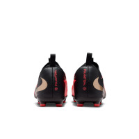 Nike Phantom 6 Low Academy (MG) Grass/Artificial Grass Football Boots Kids Black Bright Red Gold