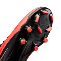 Nike Phantom 6 Low Academy (MG) Grass/Artificial Grass Football Boots Kids Black Bright Red Gold