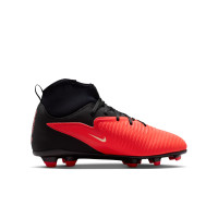 Nike Phantom 6 High Club (MG) Grass/Artificial Grass Football Boots Kids Black Bright Red Gold