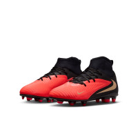 Nike Phantom 6 High Club (MG) Grass/Artificial Grass Football Boots Kids Black Bright Red Gold