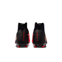 Nike Phantom 6 High Club (MG) Grass/Artificial Grass Football Boots Kids Black Bright Red Gold