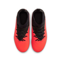Nike Phantom 6 High Club (MG) Grass/Artificial Grass Football Boots Kids Black Bright Red Gold