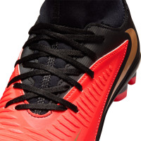 Nike Phantom 6 High Club (MG) Grass/Artificial Grass Football Boots Kids Black Bright Red Gold