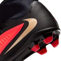 Nike Phantom 6 High Club (MG) Grass/Artificial Grass Football Boots Kids Black Bright Red Gold
