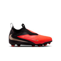 Nike Phantom 6 High Academy (MG) Grass/Artificial Grass Football Boots Kids Black Bright Red Gold