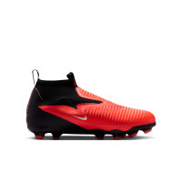 Nike Phantom 6 High Academy (MG) Grass/Artificial Grass Football Boots Kids Black Bright Red Gold