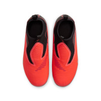 Nike Phantom 6 High Academy (MG) Grass/Artificial Grass Football Boots Kids Black Bright Red Gold
