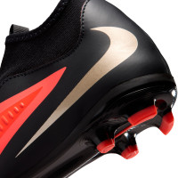 Nike Phantom 6 High Academy (MG) Grass/Artificial Grass Football Boots Kids Black Bright Red Gold
