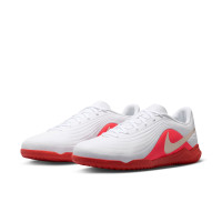 Nike Tiempo Maestro Club (IN) Zaalvoetbalschoenen Wit Felrood Goud