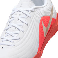 Nike Tiempo Maestro Club (IN) Zaalvoetbalschoenen Wit Felrood Goud