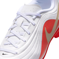 Nike Tiempo Maestro Club (MG) Grass/Artificial Grass Football Boots White Bright Red Gold