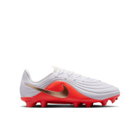 Nike Tiempo Maestro Academy (MG) Grass/Artificial Grass Football Boots Kids White Bright Red Gold